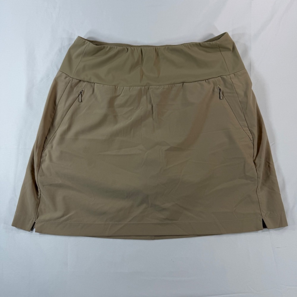 Willit Womens Tan Athletic Skort Size 12 Golf Tennis Hiking Skirt with Pockets